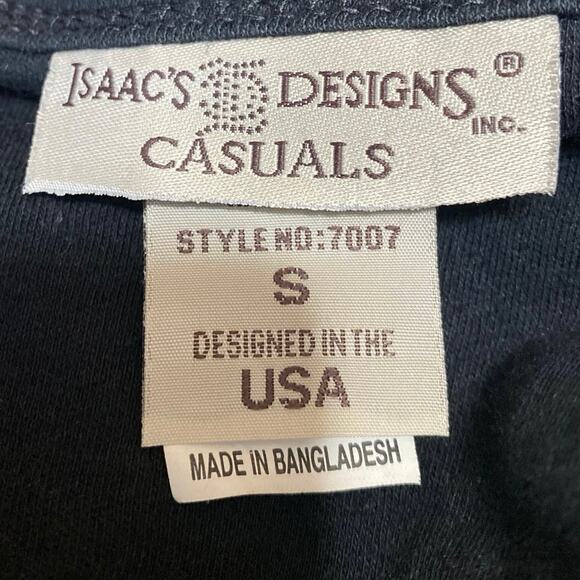 Isaac's Designs Black I'm Perfect You Adjust 3/4 Sleeve V Neck T Shirt Tee Top S - Picture 4 of 5